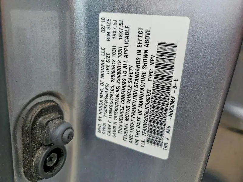 2018 HONDA CR-V EX  