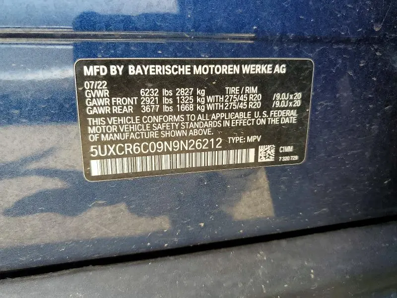 2022 BMW X5 XDRIVE40I  