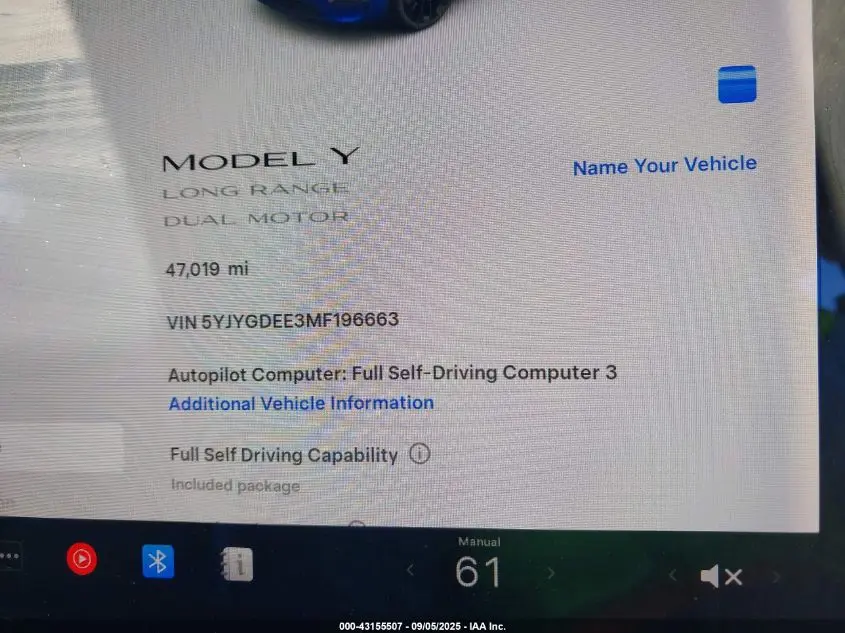 2021 TESLA MODEL Y LONG RANGE DUAL MOTOR ALL-WHEEL DRIVE