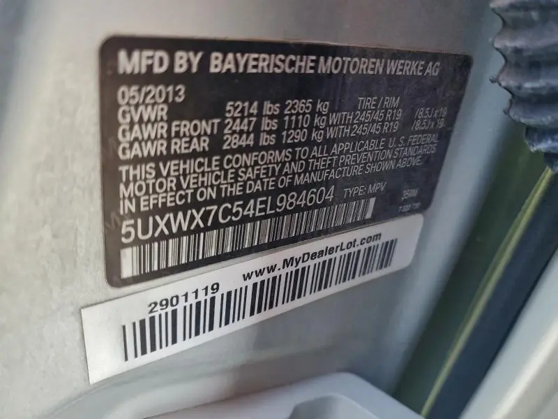 2014 BMW X3 XDRIVE35I  