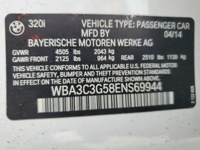 2014 BMW 320 I XDRIVE  