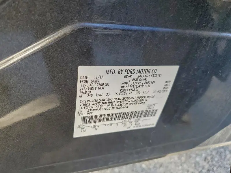 2018 FORD EDGE TITANIUM  