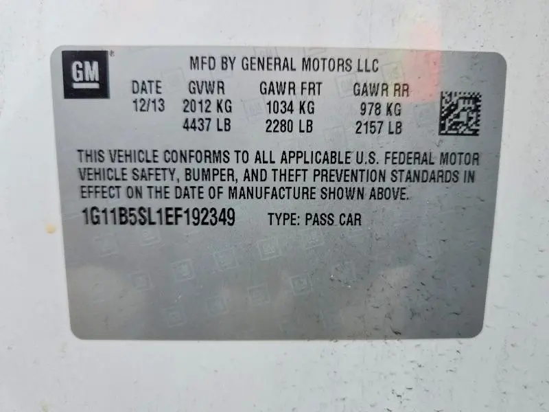2014 CHEVROLET MALIBU LS  