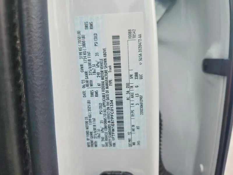2023 FORD F150 SUPERCREW  