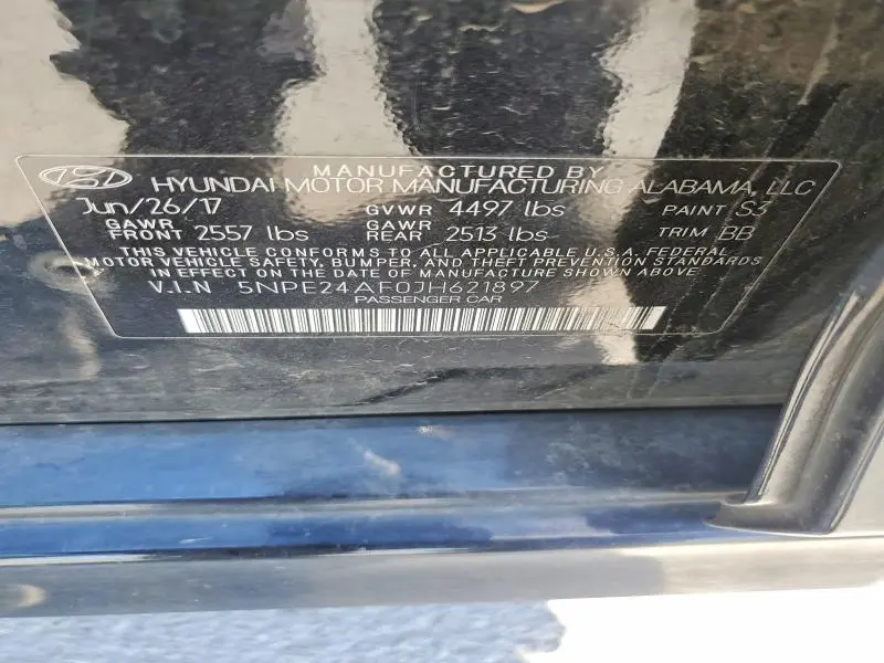2018 HYUNDAI SONATA SE  