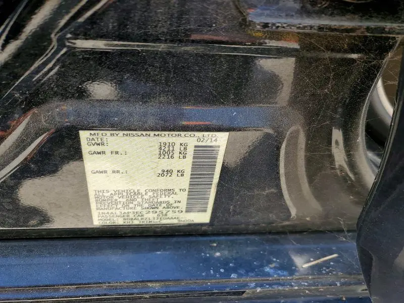 2014 NISSAN ALTIMA 2.5 S  