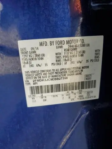 2014 FORD EDGE SEL  