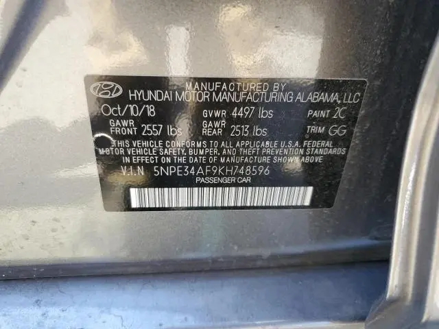 2019 HYUNDAI SONATA LIMITED  