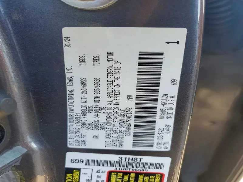 2024 TOYOTA SEQUOIA LIMITED  