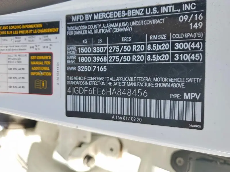 2017 MERCEDES-BENZ GLS 450 4MATIC  