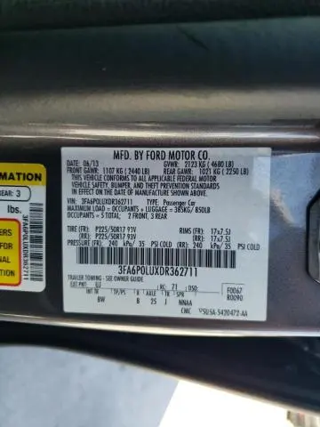 2013 FORD FUSION SE HYBRID  