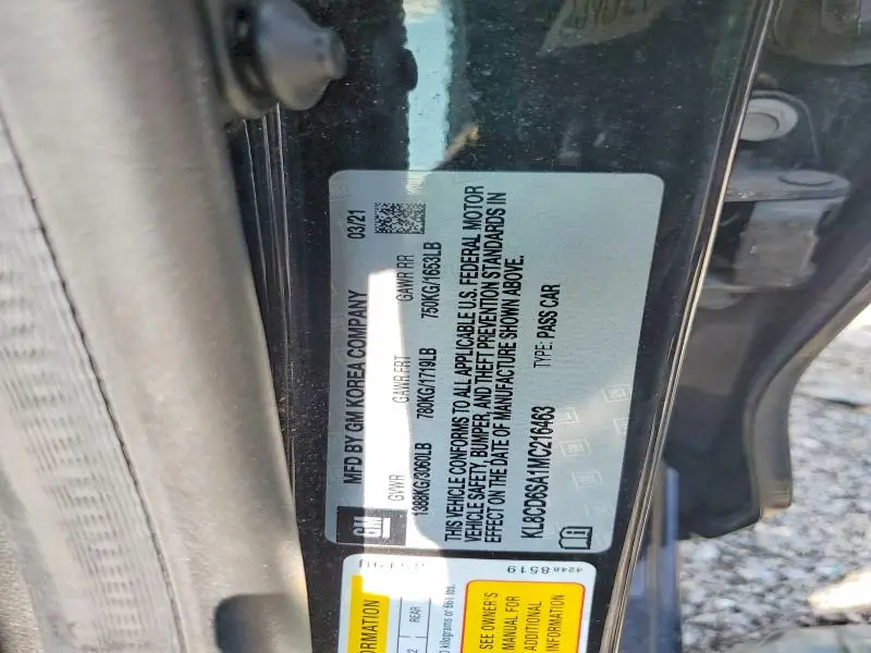 2021 CHEVROLET SPARK 1LT  