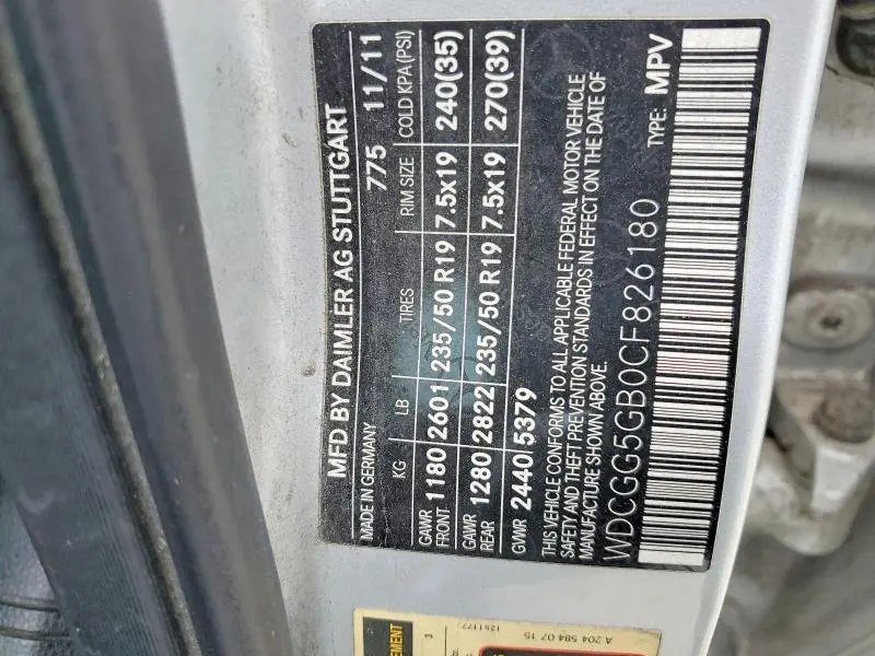 2012 MERCEDES-BENZ GLK 350  