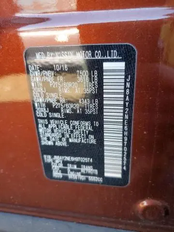 2017 NISSAN ARMADA PLATINUM  