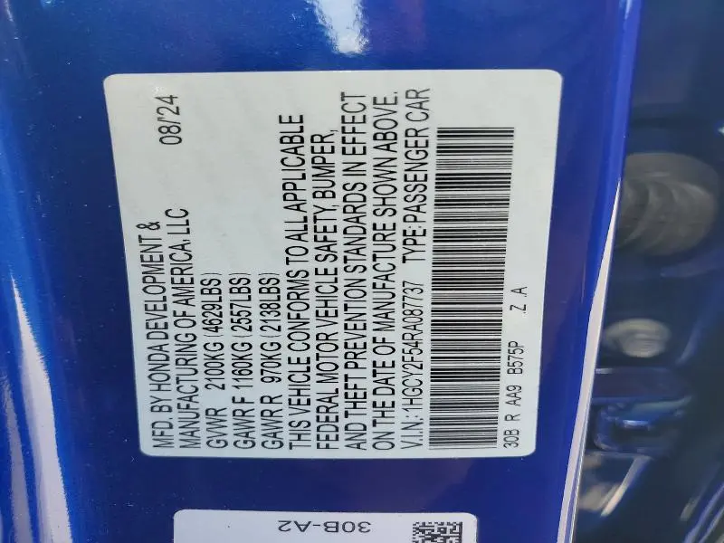2024 HONDA ACCORD HYBRID SPORT  