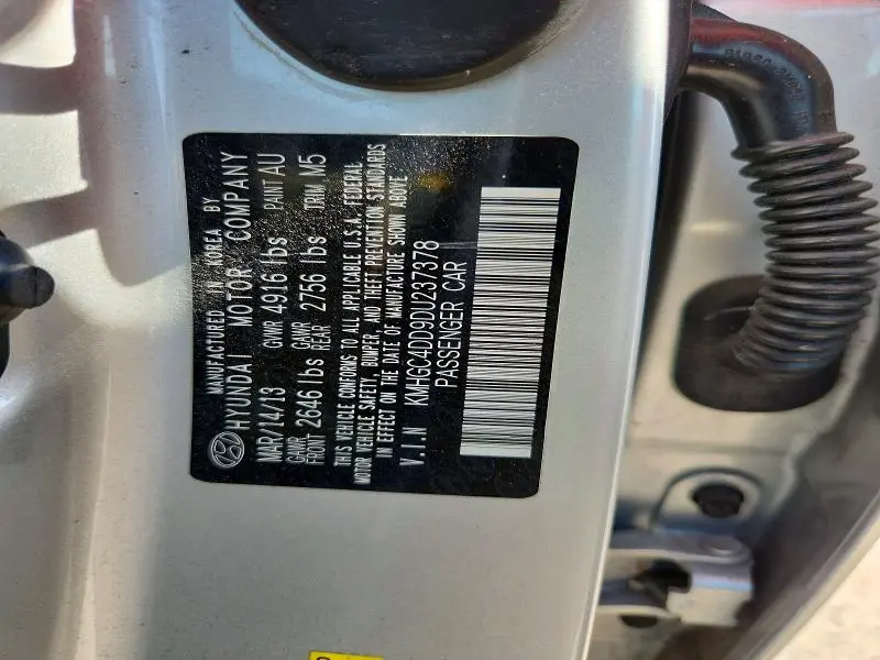 2013 HYUNDAI GENESIS 3.8L  