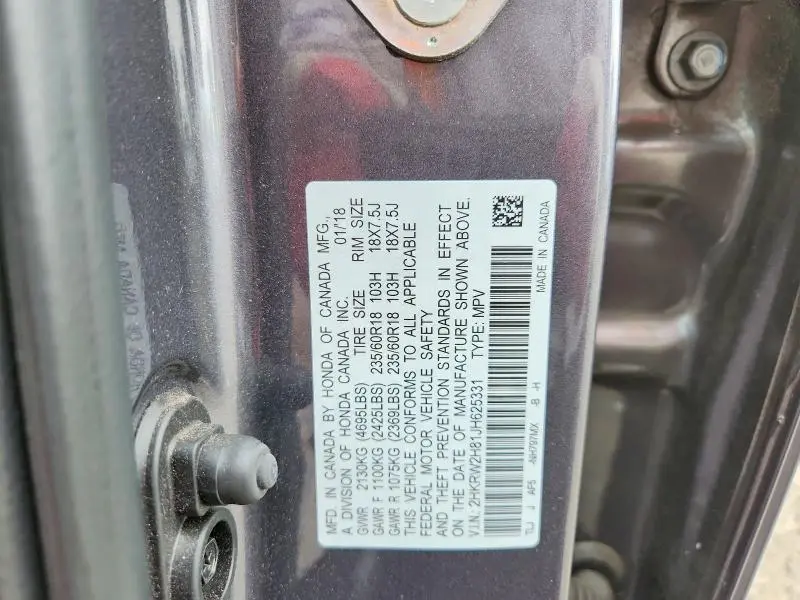 2018 HONDA CR-V EXL  