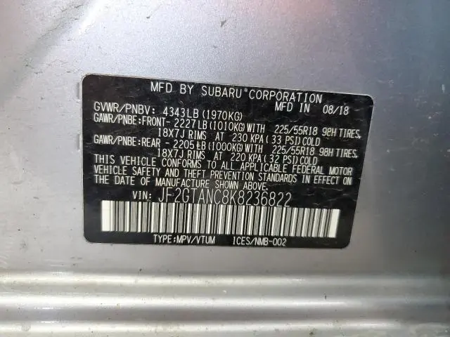 2019 SUBARU CROSSTREK LIMITED