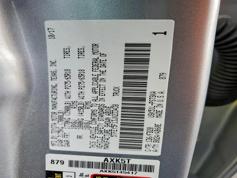 2018 TOYOTA TUNDRA CREWMAX SR5  