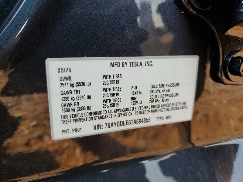 2026 TESLA MODEL Y   