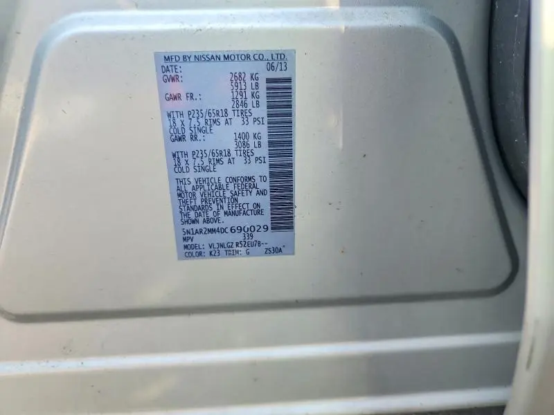 2013 NISSAN PATHFINDER S  