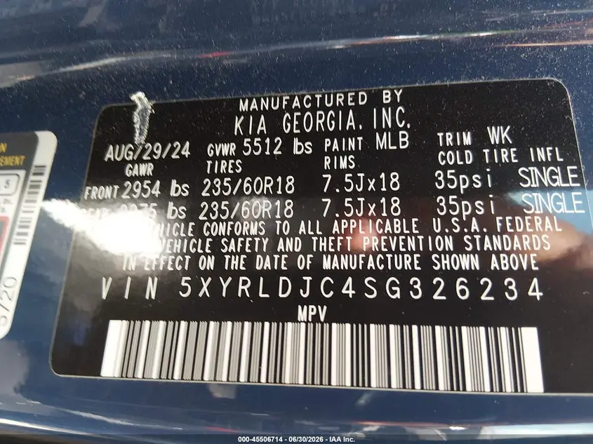 2025 KIA SORENTO S