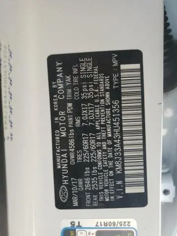 2017 HYUNDAI TUCSON LIMITED  