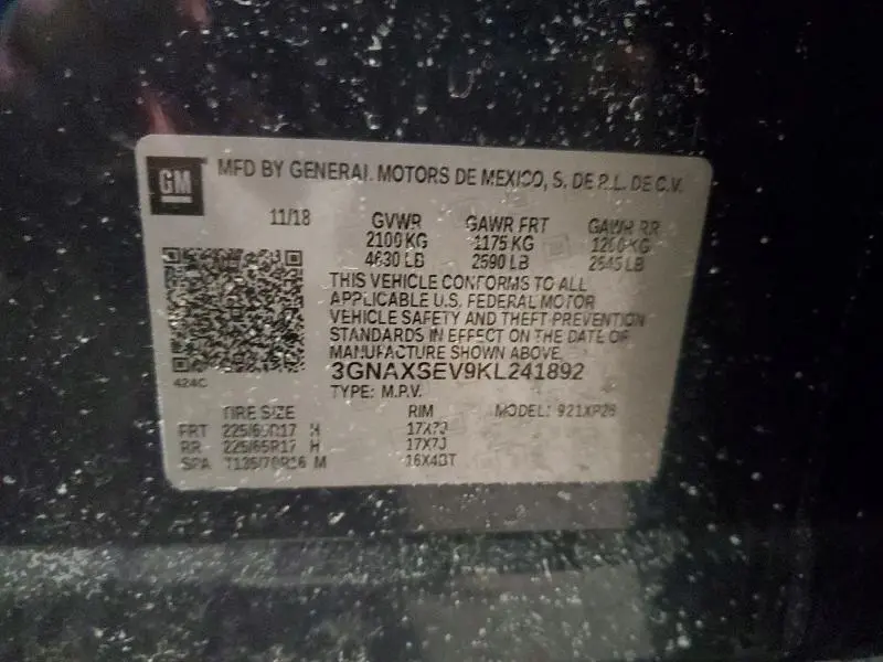 2019 CHEVROLET EQUINOX LS  