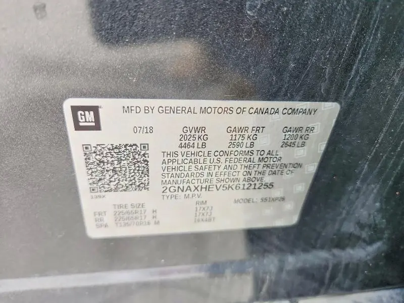 2019 CHEVROLET EQUINOX LS  