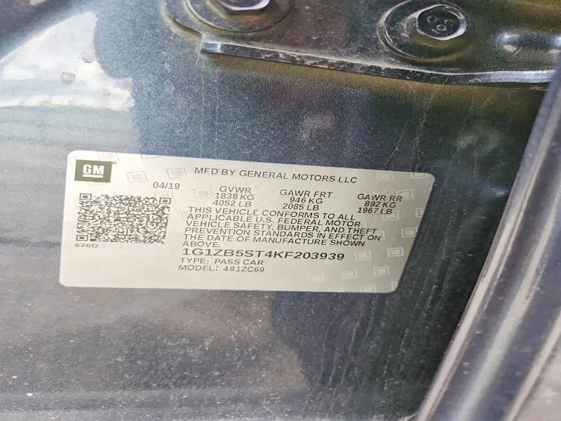 2019 CHEVROLET MALIBU LS  