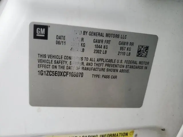 2012 CHEVROLET MALIBU 1LT  