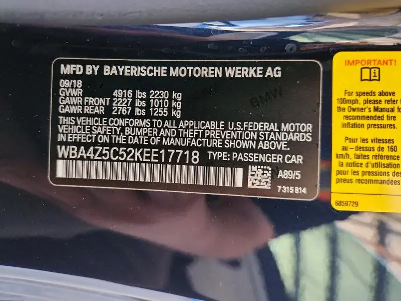 2019 BMW 440I   