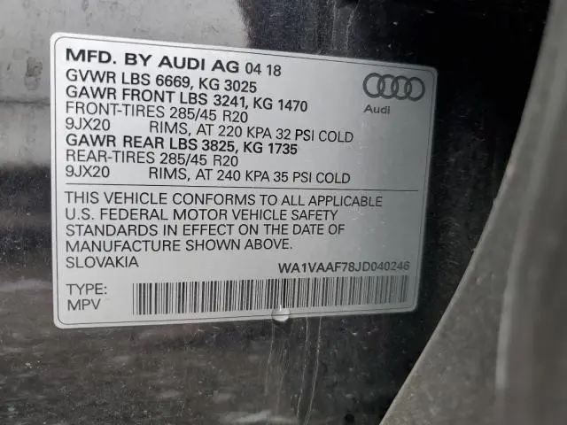 2018 AUDI Q7 PRESTIGE