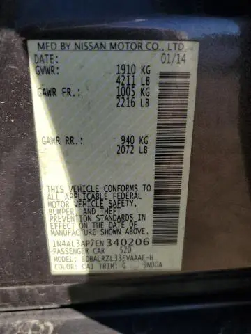 2014 NISSAN ALTIMA 2.5