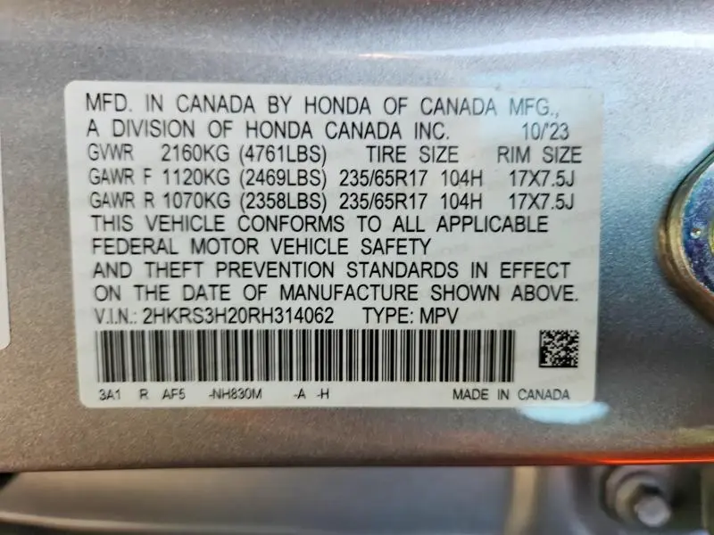 2024 HONDA CRV   