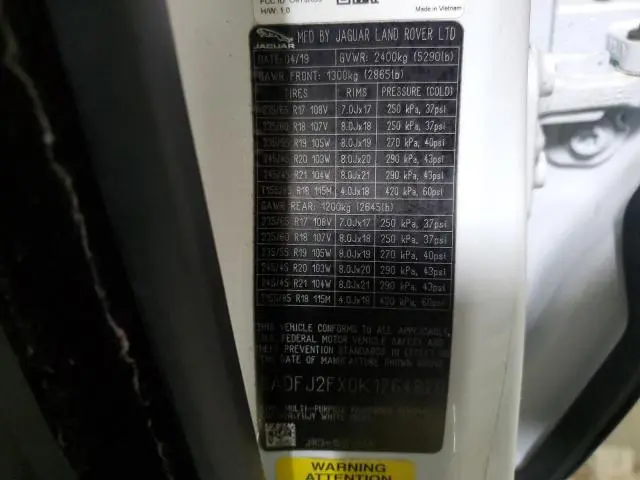 2019 JAGUAR E-PACE S  