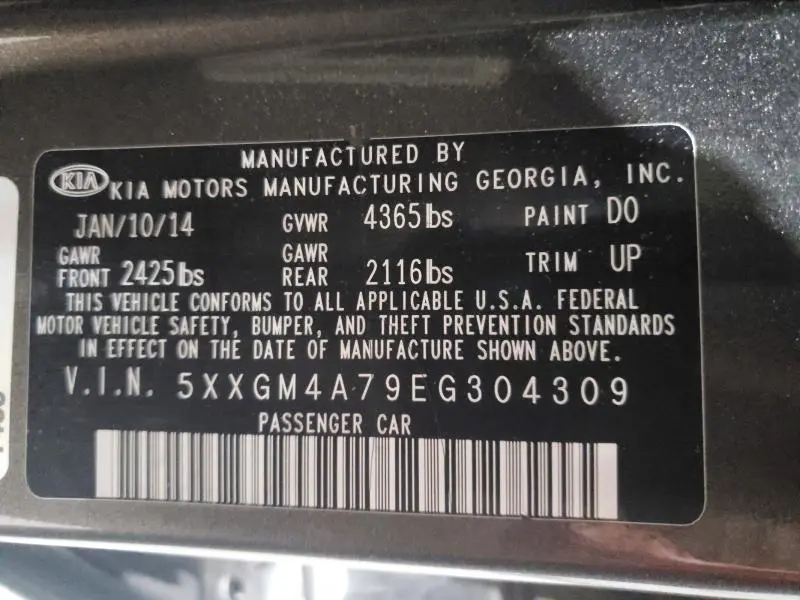 2014 KIA OPTIMA LX  