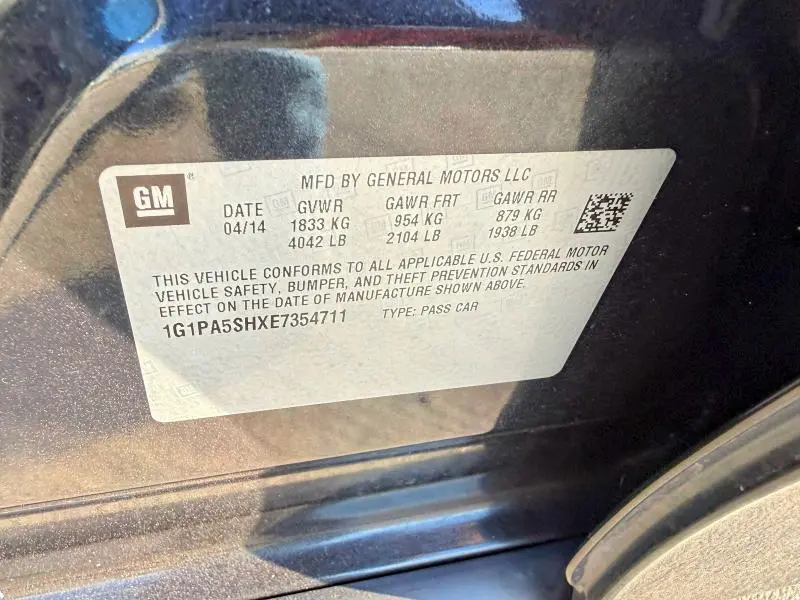 2014 CHEVROLET CRUZE LS  