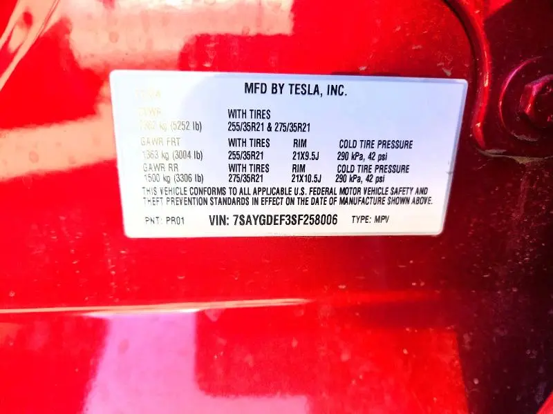 2025 TESLA MODEL Y   