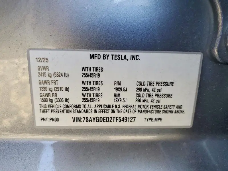 2026 TESLA MODEL Y   