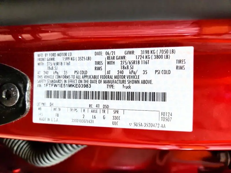 2021 FORD F150 SUPERCREW  