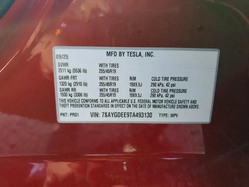2026 TESLA MODEL Y   