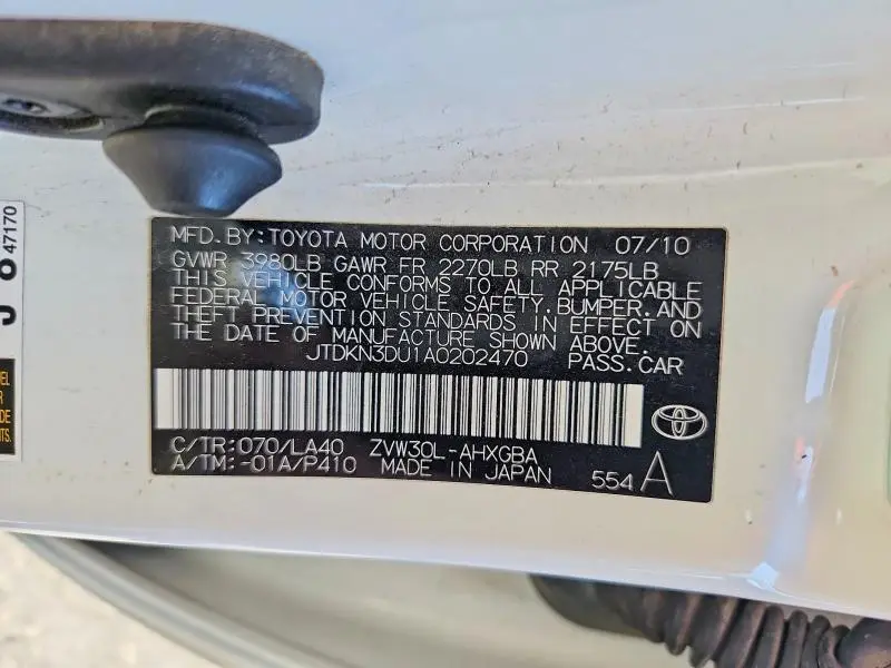 2010 TOYOTA PRIUS IV  