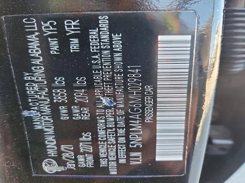 2021 HYUNDAI ELANTRA SEL  