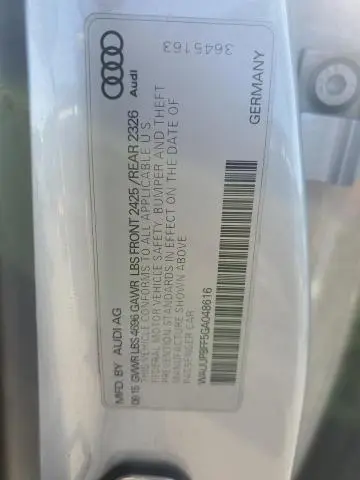 2016 AUDI A3 E-TRON PREMIUM  