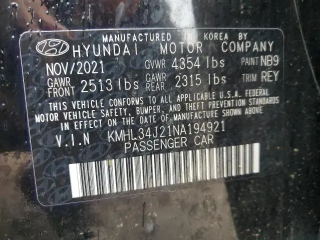 2022 HYUNDAI SONATA LIMITED  