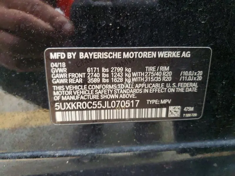 2018 BMW X5 XDRIVE35I  