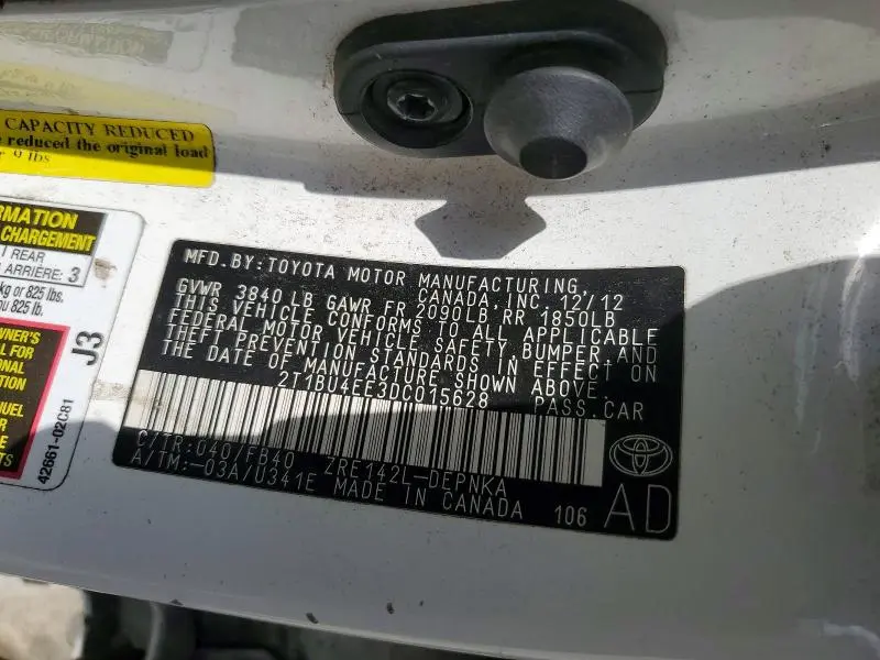 2013 TOYOTA COROLLA LE  