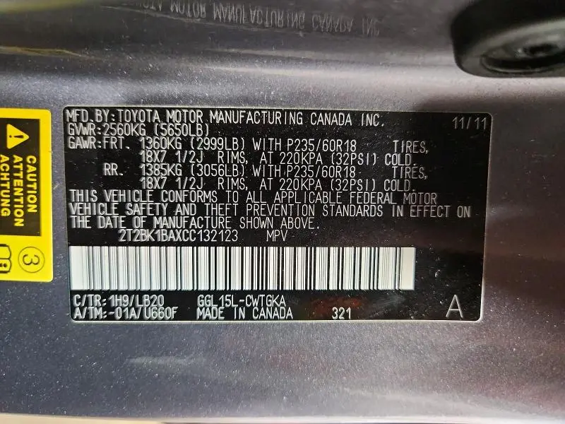 2012 LEXUS RX 350  