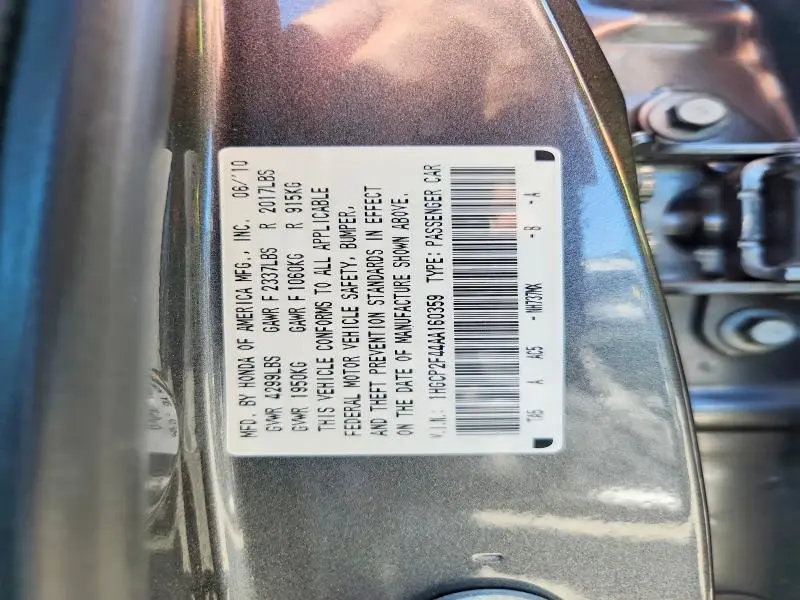 2010 HONDA ACCORD LXP  